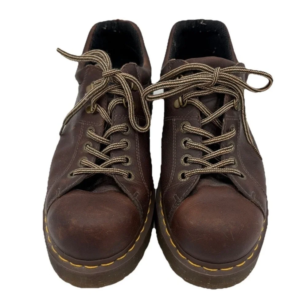 Vintage Dr. Doc Martens Brown Shoes Leather Oxford Y2K 90s Men 12 Lug 10940 Work